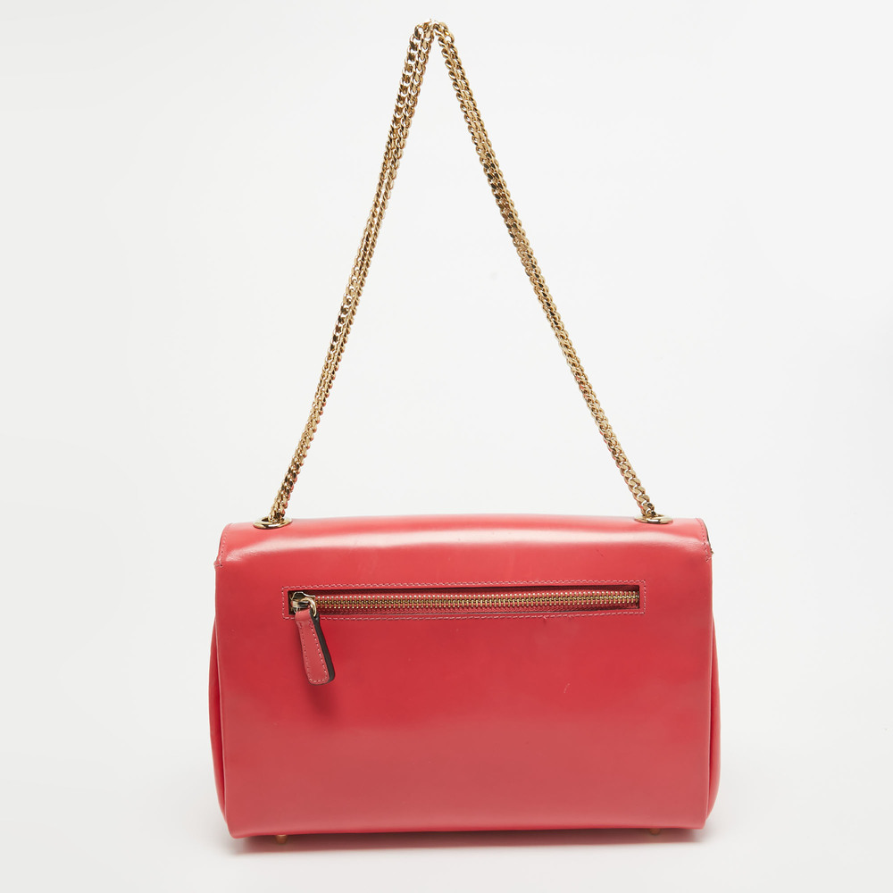 JIMMY CHOO Coral Pink Leather Alba Shoulder Bag - Picture 4 of 8